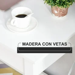 Mesa de escritorio Ártica Homcom blanco 76x105x50 cm