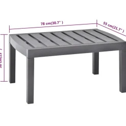 Mesa de exterior Brill 38x78x55 cm