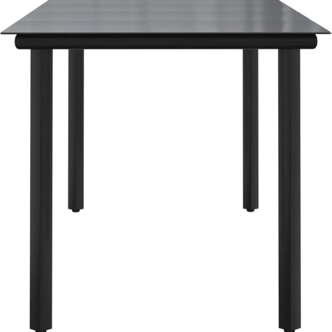 Mesa de exterior Carlo vidrio negro 74x160x80 cm