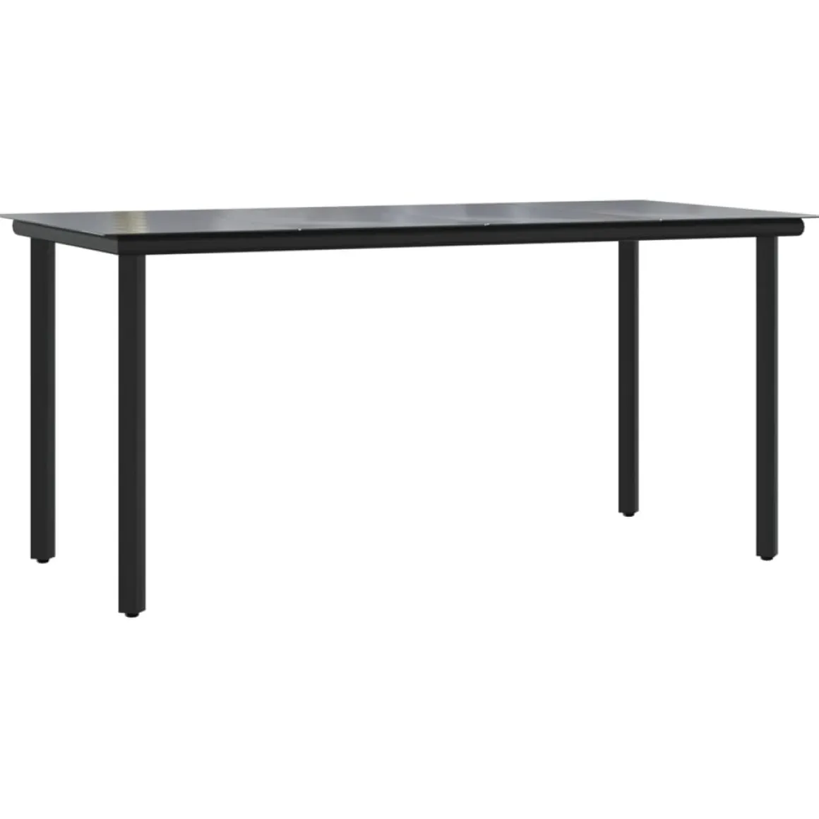 Mesa de exterior Carlo vidrio negro 74x160x80 cm