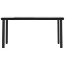 Mesa de exterior Carlo vidrio negro 74x160x80 cm