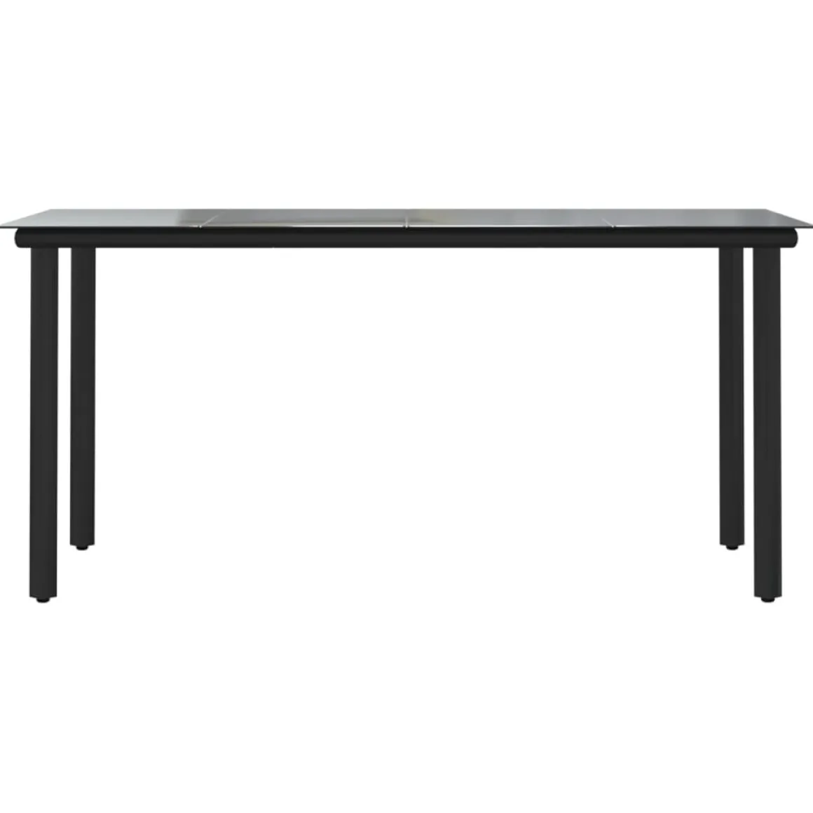 Mesa de exterior Carlo vidrio negro 74x160x80 cm