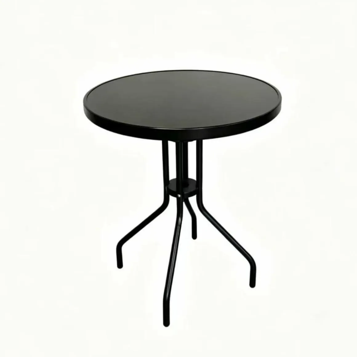 Mesa de exterior diseño redondo negro Ø60x71 cm