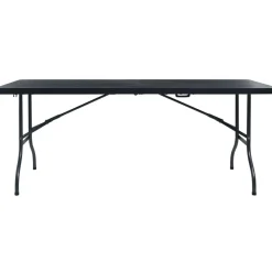 Mesa de exterior Duna diseño plegable con asa negro 72x180x75 cm