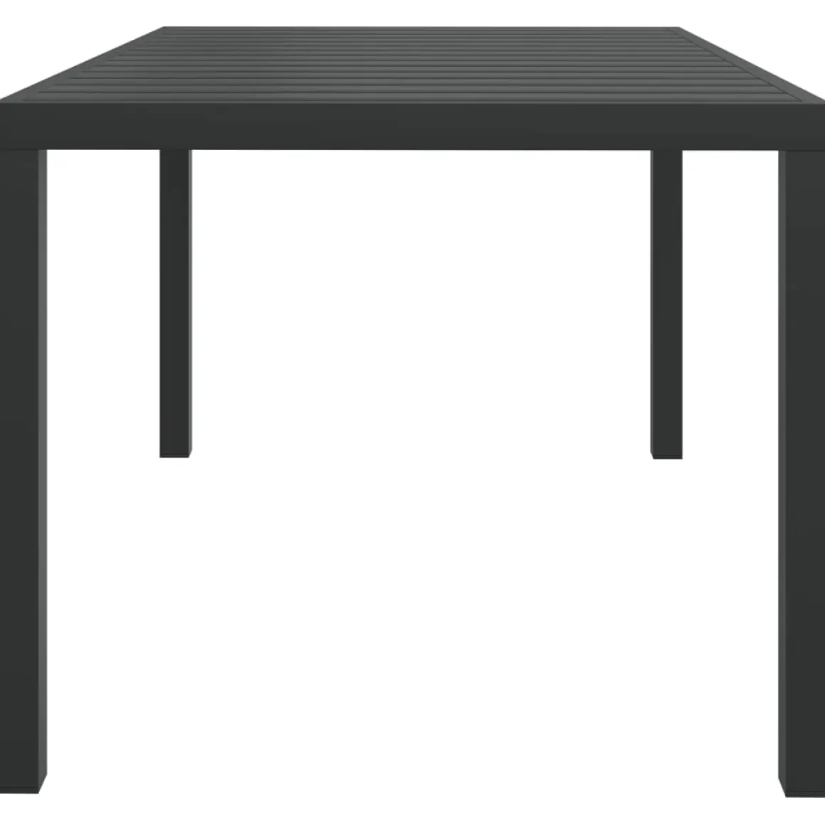 Mesa de exterior Gravian diseño de listones negro