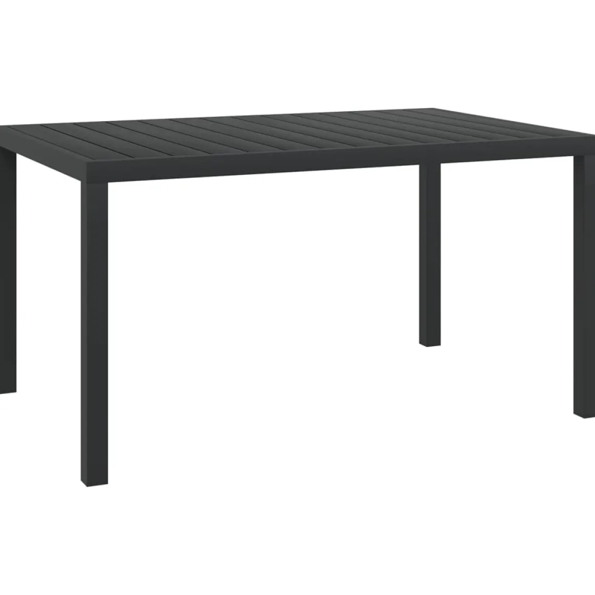 Mesa de exterior Gravian diseño de listones negro