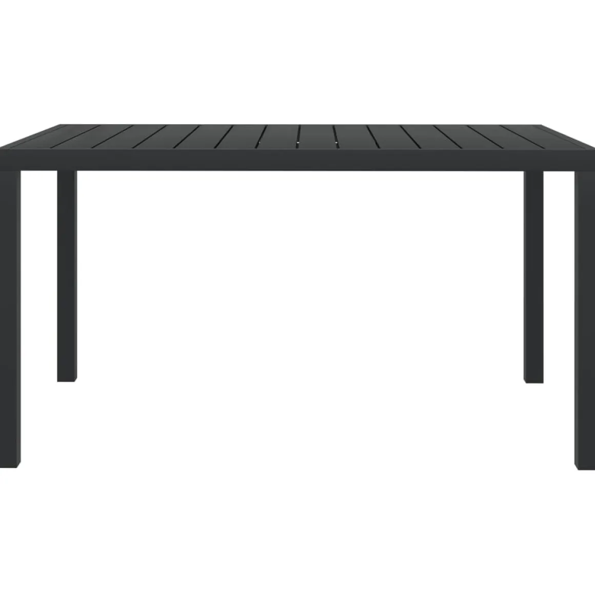 Mesa de exterior Gravian diseño de listones negro