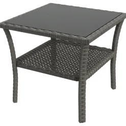 Mesa de exterior Inna Outsunny ratán 45x50 cm