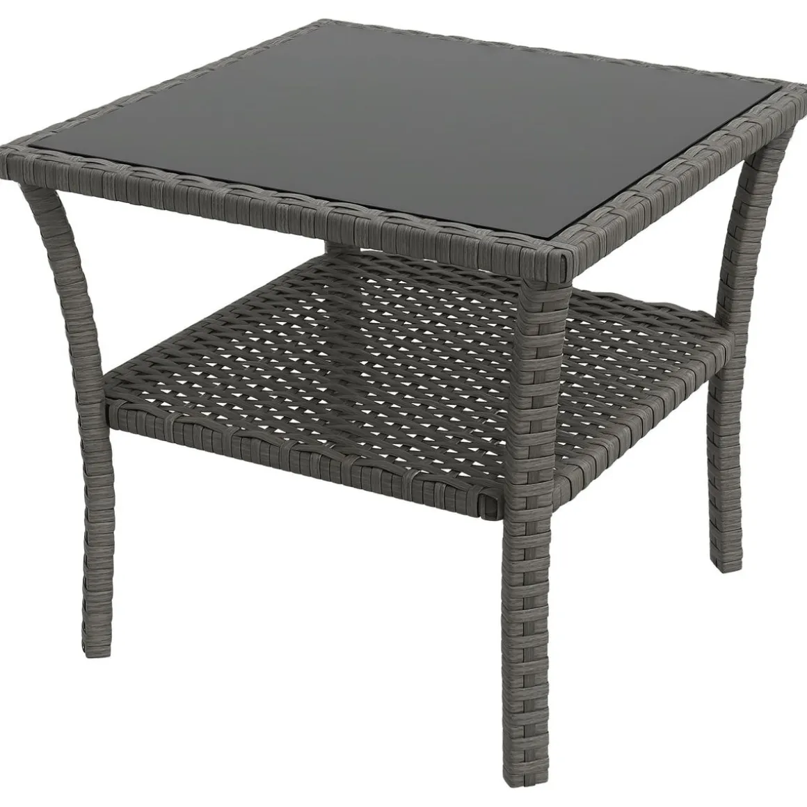 Mesa de exterior Inna Outsunny ratán 45x50 cm