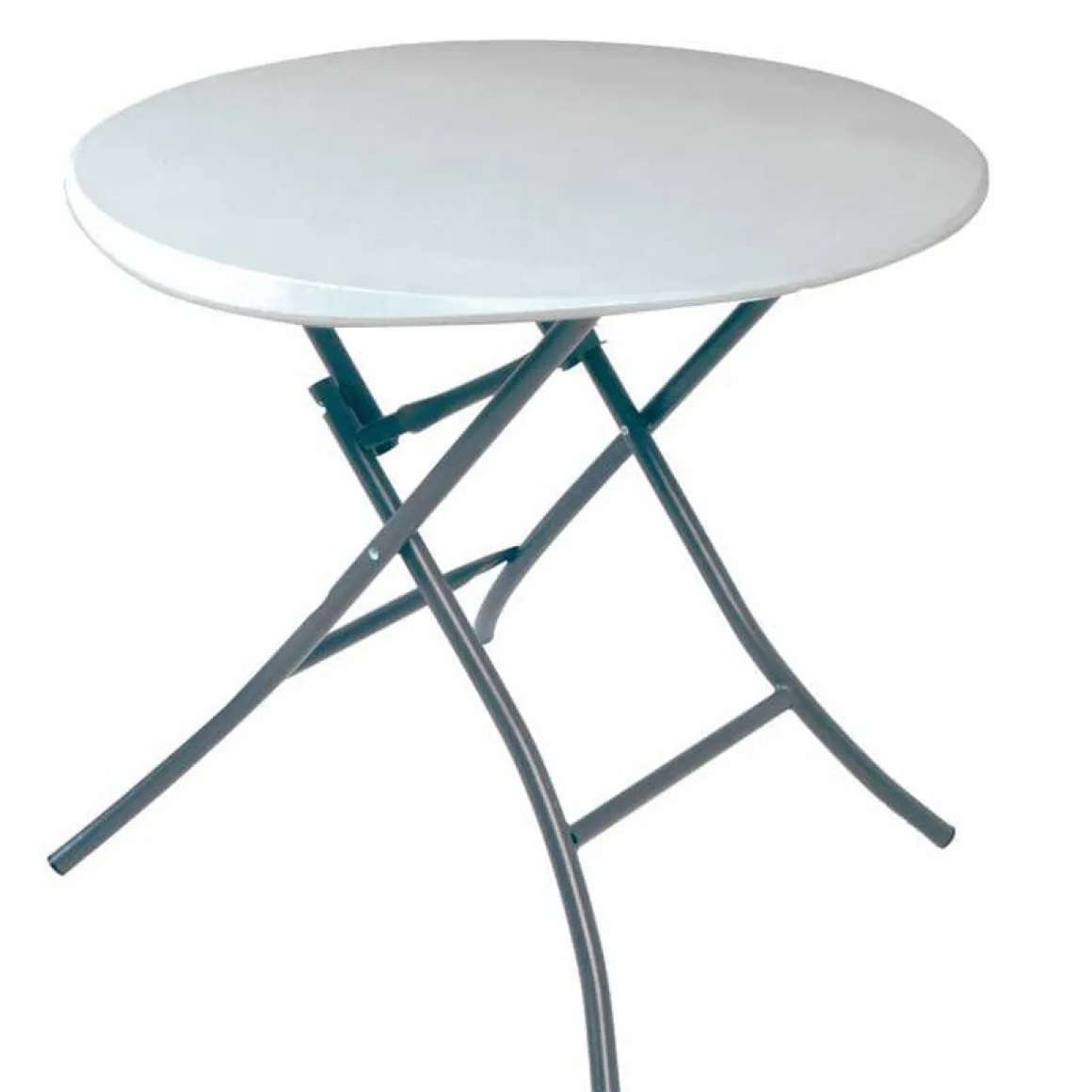 Mesa de exterior Lifetime plegable blanco Ø83,5x73,5 cm