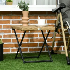 Mesa de exterior Like Outsunny plegable 40x40 cm