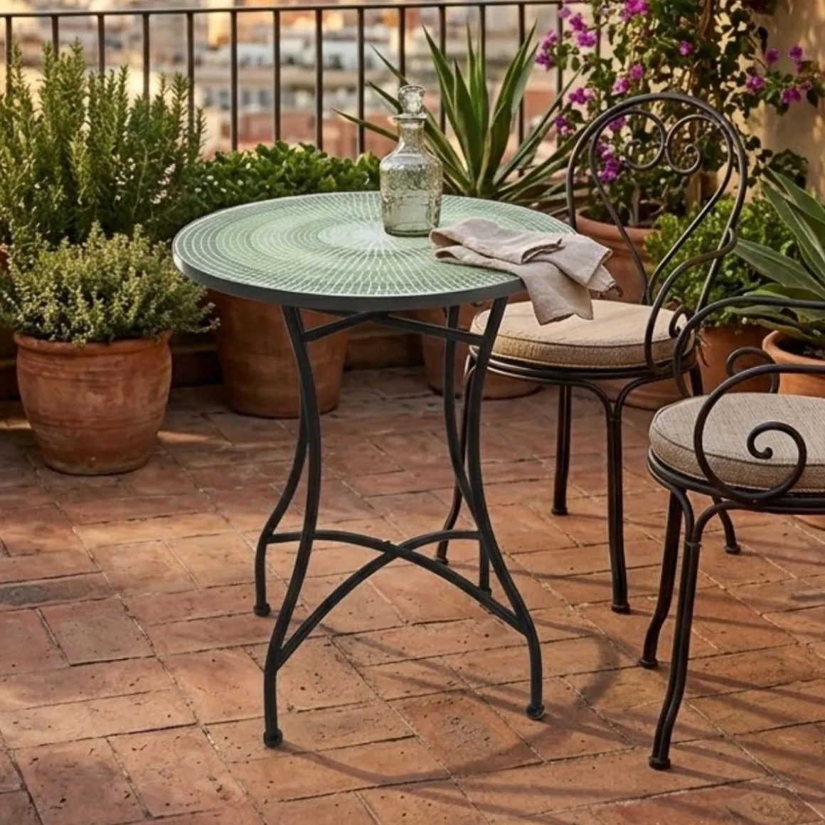 Mesa de exterior mosaico Ø60x71 cm