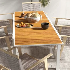Mesa de exterior Outsunny extensible 73x180-240x94 cm