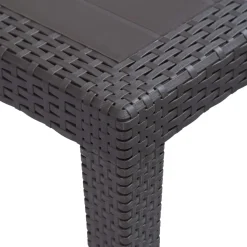 Mesa de jardín Avenzza 4 personas marrón 72x79x79 cm