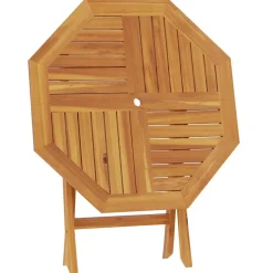 Mesa de jardín Bali plegable natural 76x85x85 cm