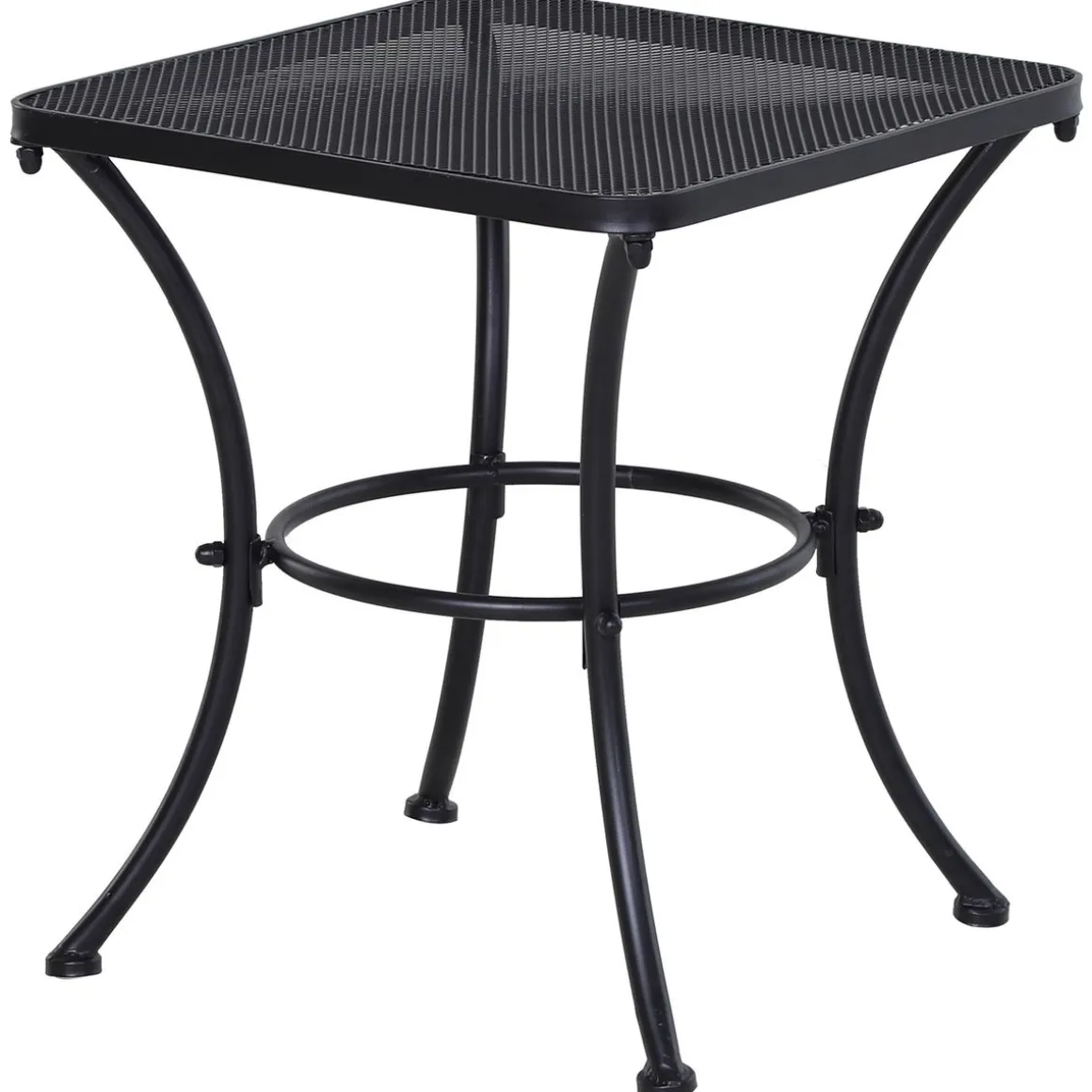 Mesa de jardín Castell Outsunny cuadrada negro 50x45x45 cm