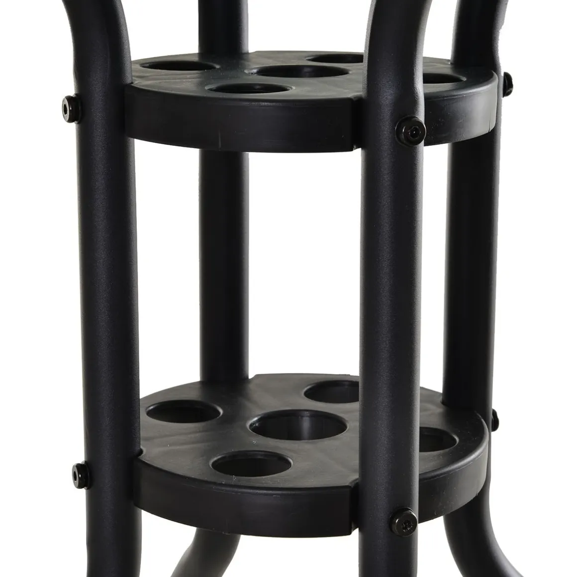 Mesa de jardín Chester Outsunny redonda con agujero para sombrilla negro Ø80x72 cm