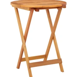 Mesa de jardín Colina plegable madera de eucalipto Ø60x75 cm