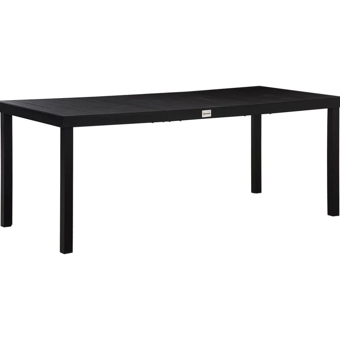 Mesa de jardín Kuma Outsunny 8 personas negro 74x190x90 cm