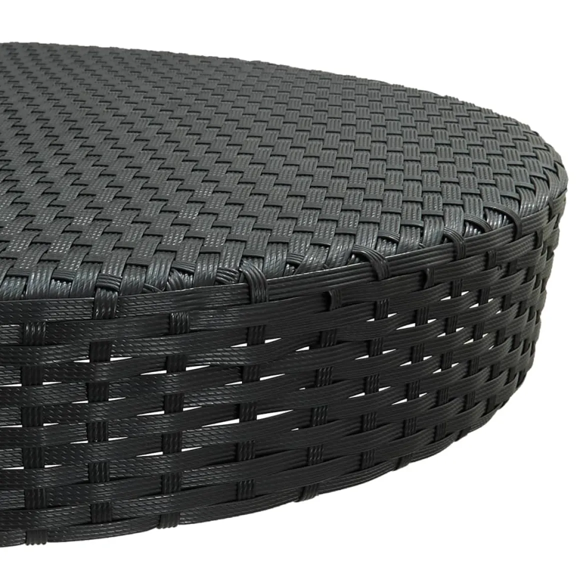 Mesa de jardín Lope diseño redondo ratán Ø75,5x106 cm