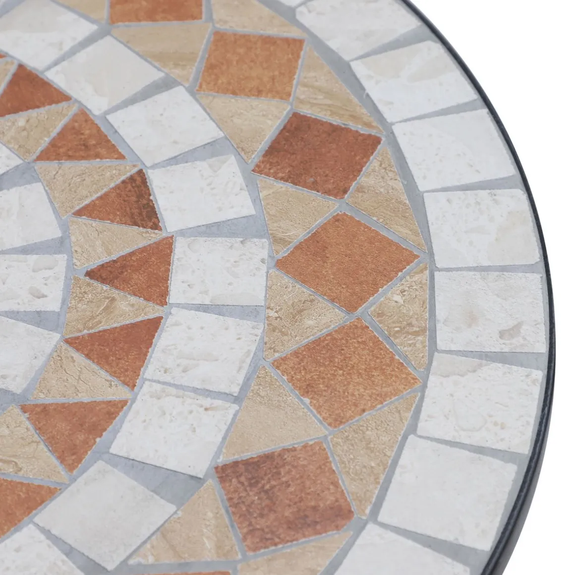 Mesa de jardín Mosaico Outsunny Ø60x71 cm