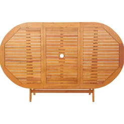 Mesa de jardín Mountain plegable madera de eucalipto 75x160x85 cm