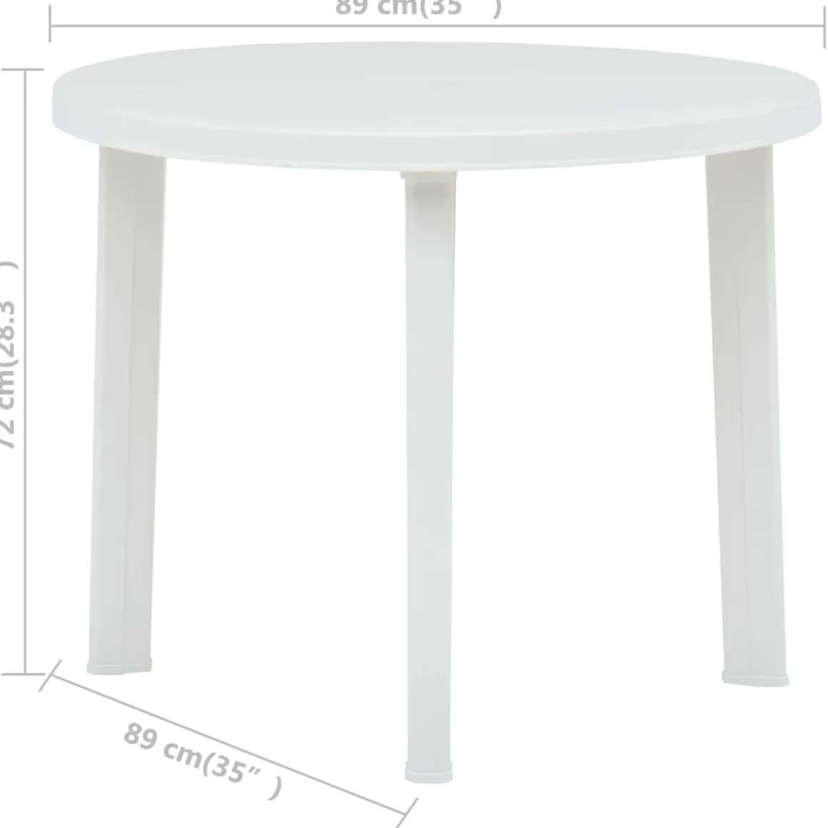 Mesa de jardín Roke redonda Ø89x72 cm