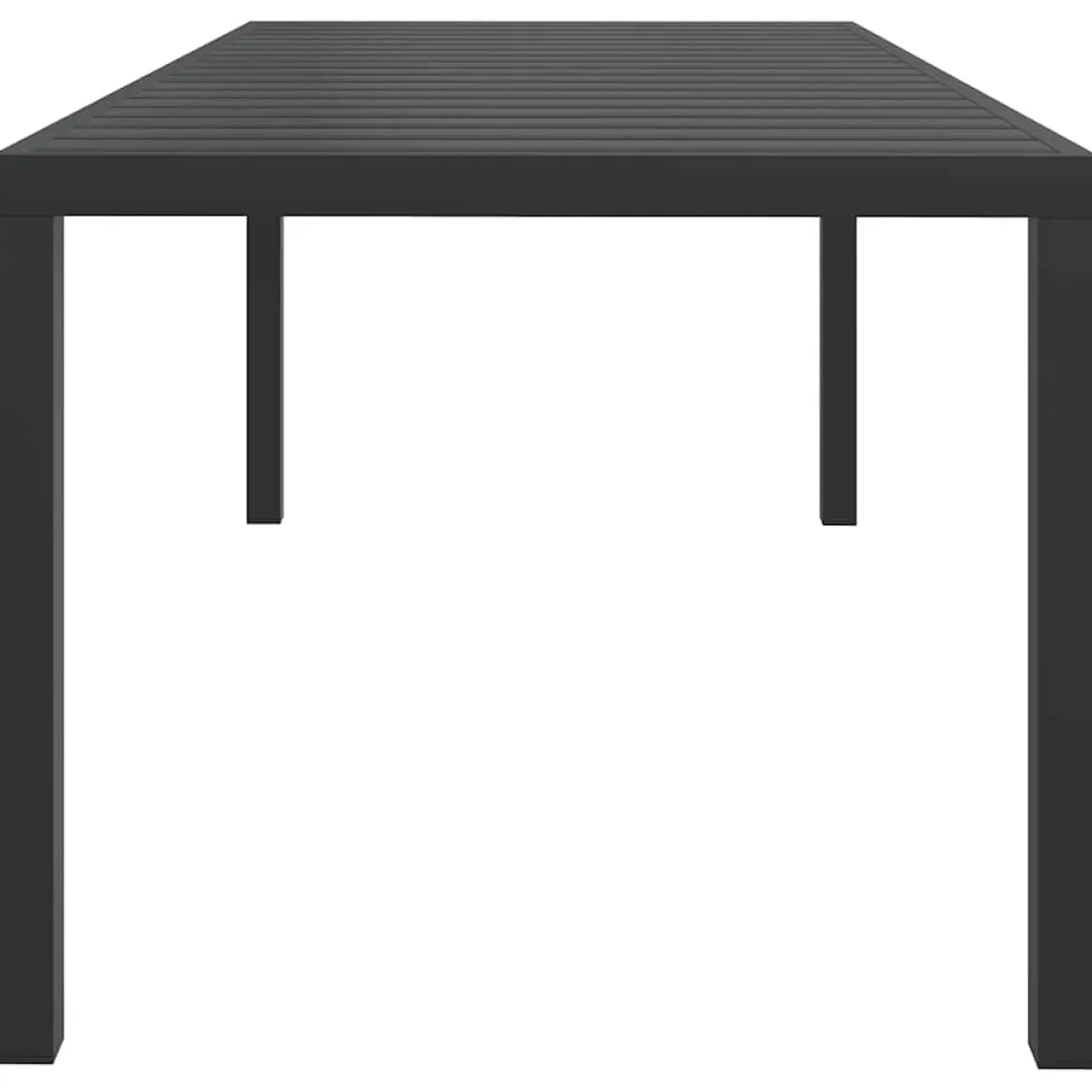 Mesa de jardín Vega diseño fijo negro 74x185x90 cm