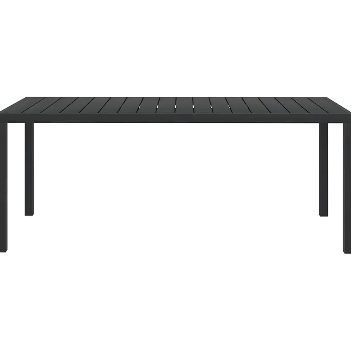 Mesa de jardín Vega diseño fijo negro 74x185x90 cm