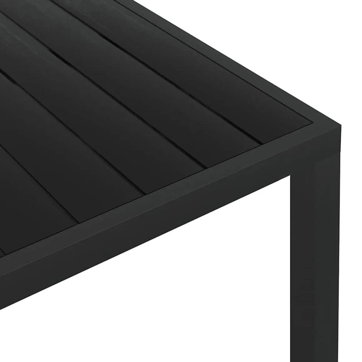 Mesa de jardín Vega diseño fijo negro 74x185x90 cm