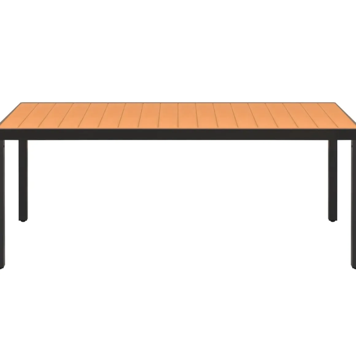 Mesa de jardín Vega diseño fijo marrón 74x185x90 cm