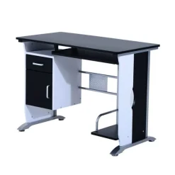 Mesa de ordenador Homcom negro/plata 75x100x52 cm