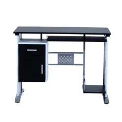 Mesa de ordenador Homcom negro/plata 75x100x52 cm