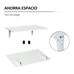 Mesa de pared Homcom plegable 20x60x40 cm