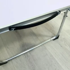 Mesa de picnic Linda diseño plegable con asa blanco 26x60x40 cm