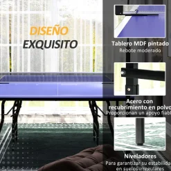 Mesa de ping-pong Nexa Sportnow + palas + pelotas verde 76x152,5x274 cm
