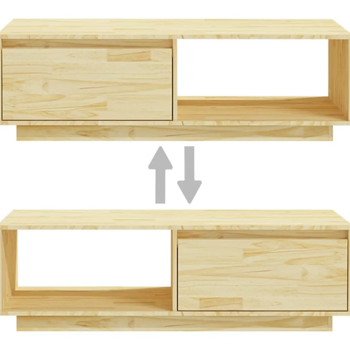 Mesa de TV NaturalWood natural 33,5x110x50 cm