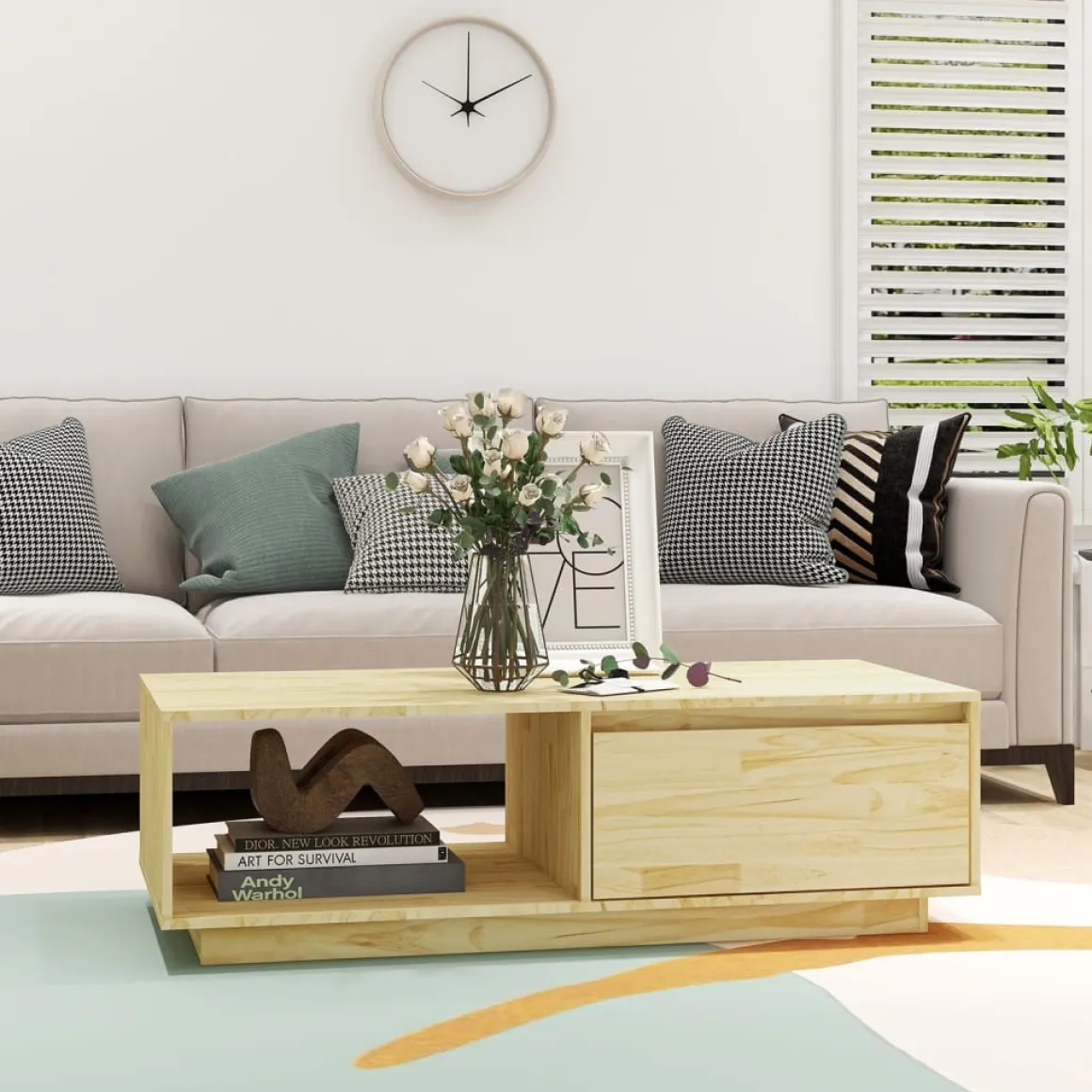 Mesa de TV NaturalWood natural 33,5x110x50 cm