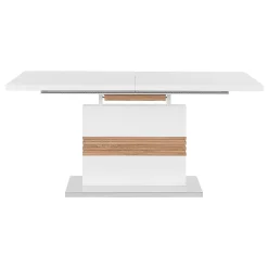 Mesa extensible Carlota blanco/cambria 77x160-200x90 cm
