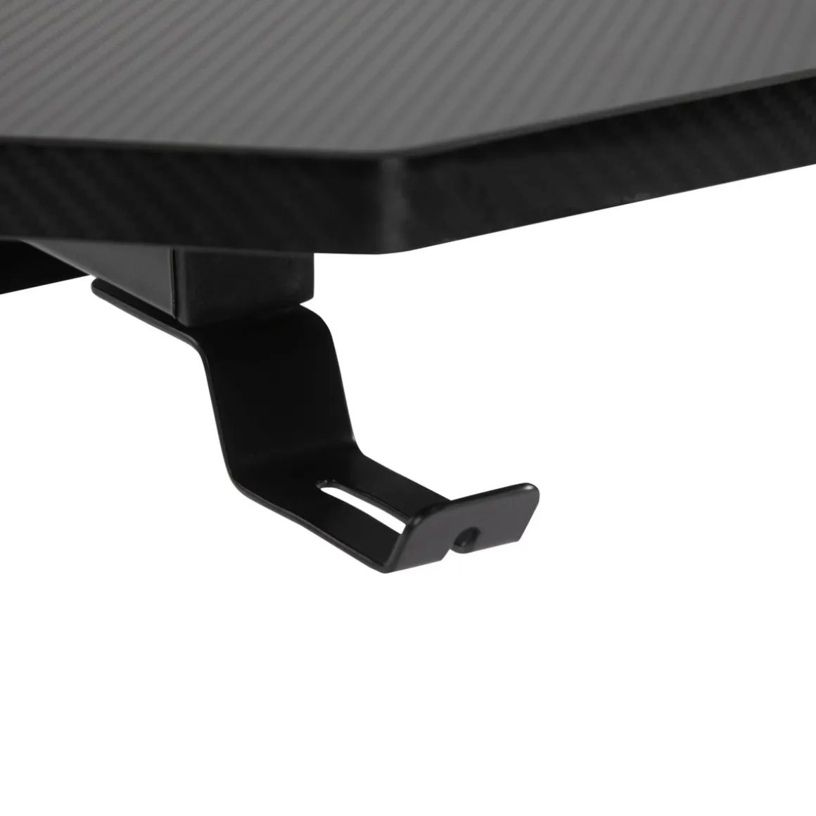 Mesa gaming Fenix Homcom portavasos + gancho + pies ajustables negro 74,5x120x65 cm