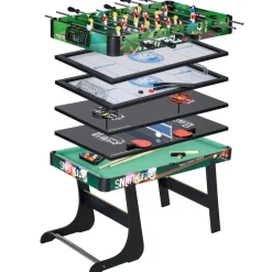 Mesa multijuegos infantil Homcom 6 en 1 +7 años multicolor 71x118x104 cm