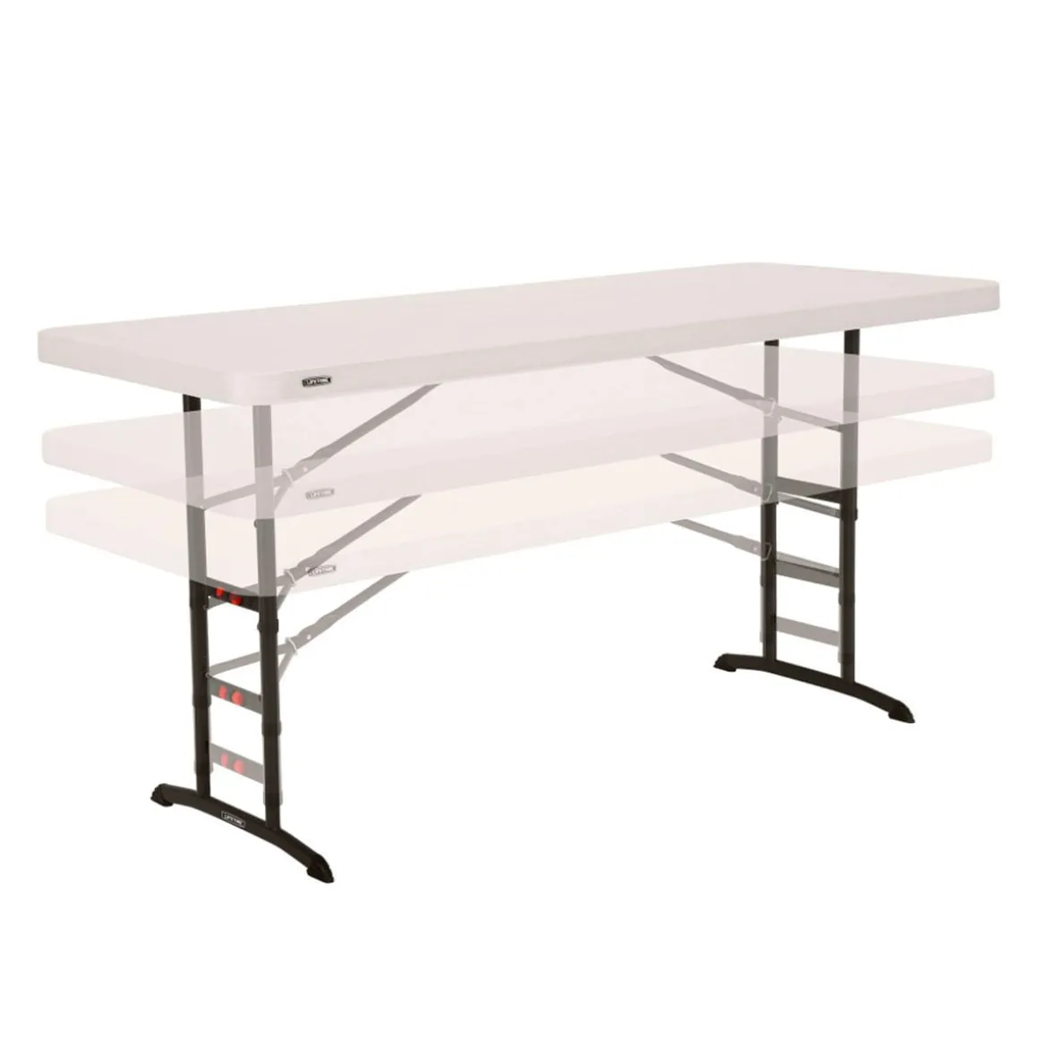 Mesa plegable Lifetime 3 alturas blanco 61-74-91x183x76 cm
