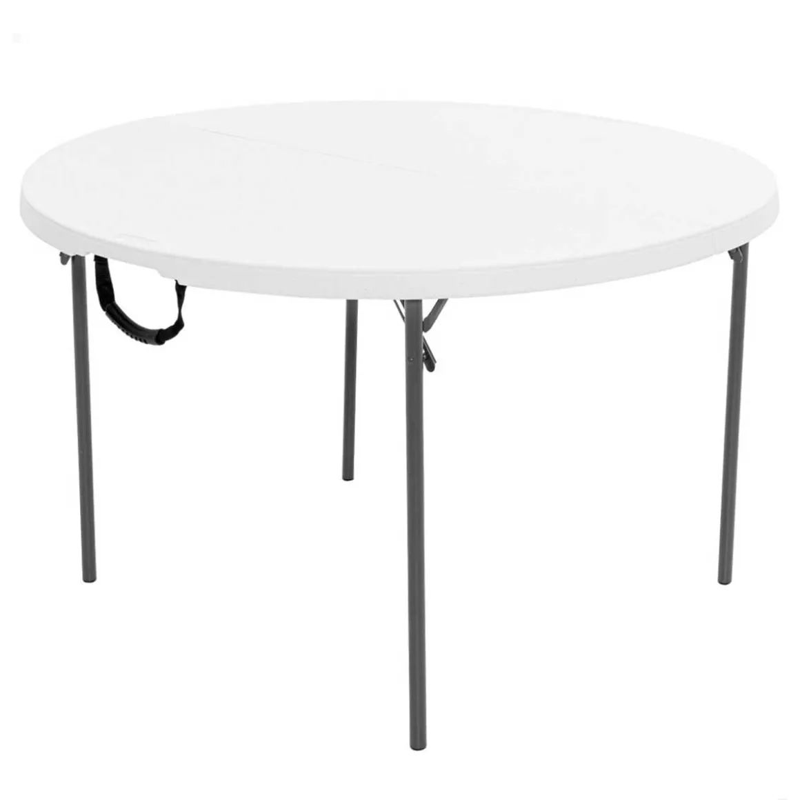 Mesa plegable Lifetime 4 personas forma redonda blanco Ø122x73,5 cm