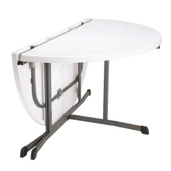 Mesa plegable Lifetime 8 personas forma redonda blanco Ø152x75,5 cm