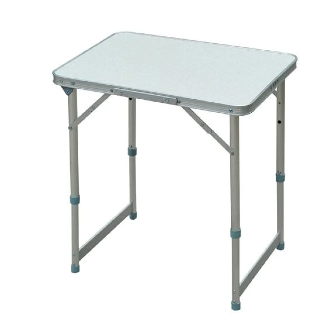 Mesa plegable Outsunny altura ajustable blanco 47,5-64x60x45 cm