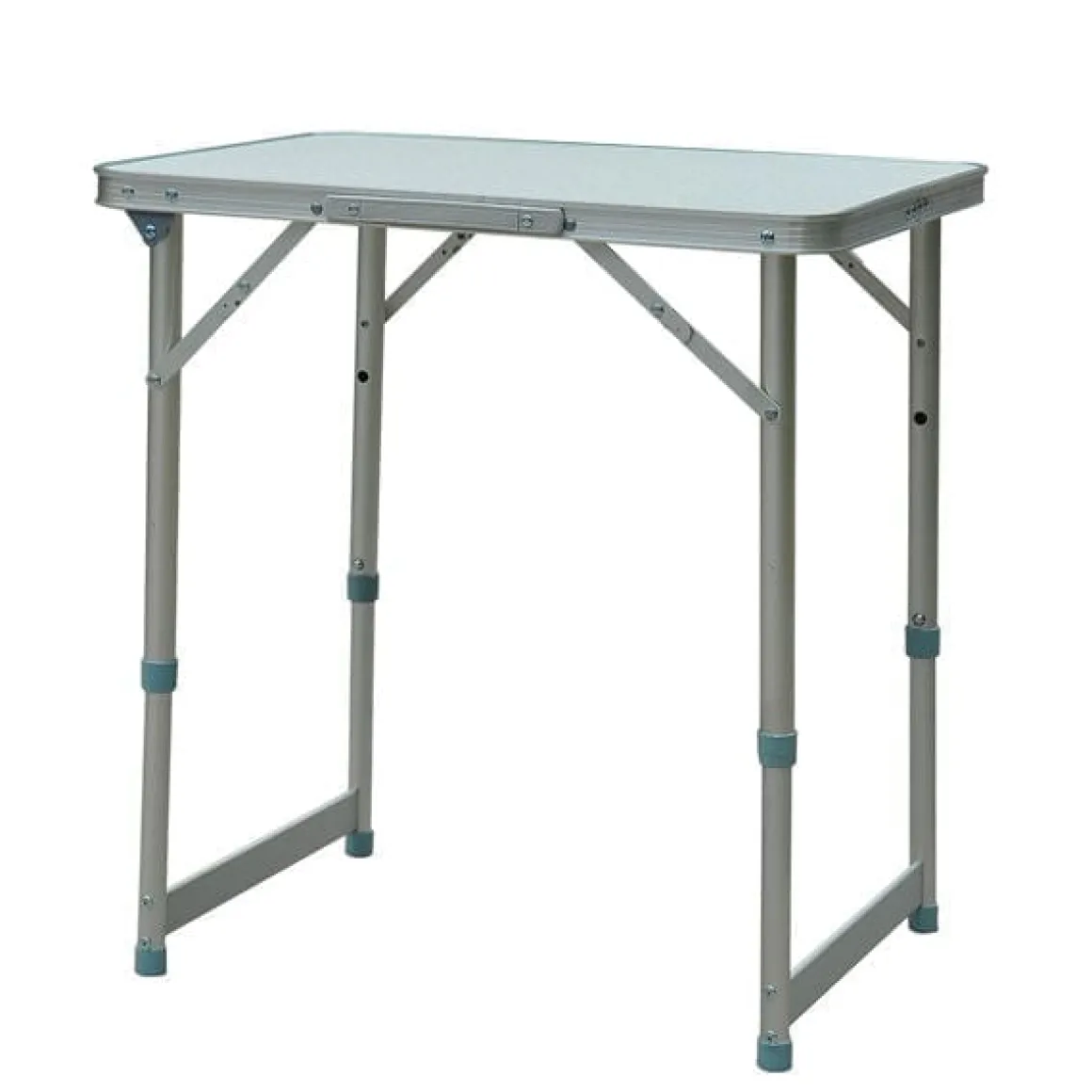 Mesa plegable Outsunny altura ajustable blanco 47,5-64x60x45 cm