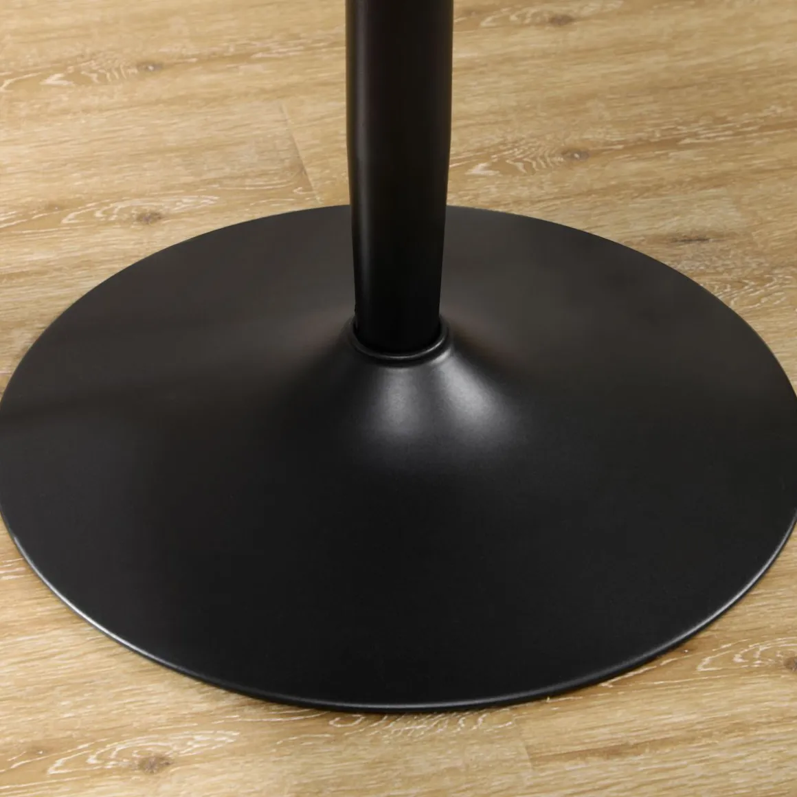 Mesa redonda Shungit Homcom 2 personas negro Ø70x75 cm