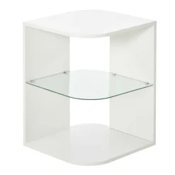 Mesita auxiliar Haruai Homcom 3 estantes 56x40x40 cm