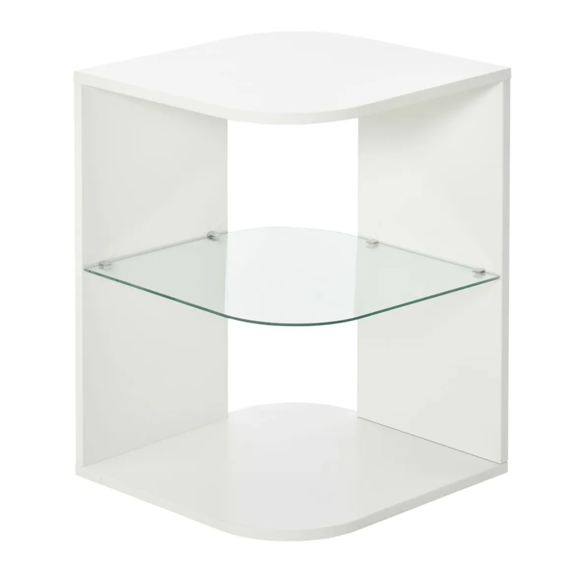 Mesita auxiliar Haruai Homcom 3 estantes 56x40x40 cm