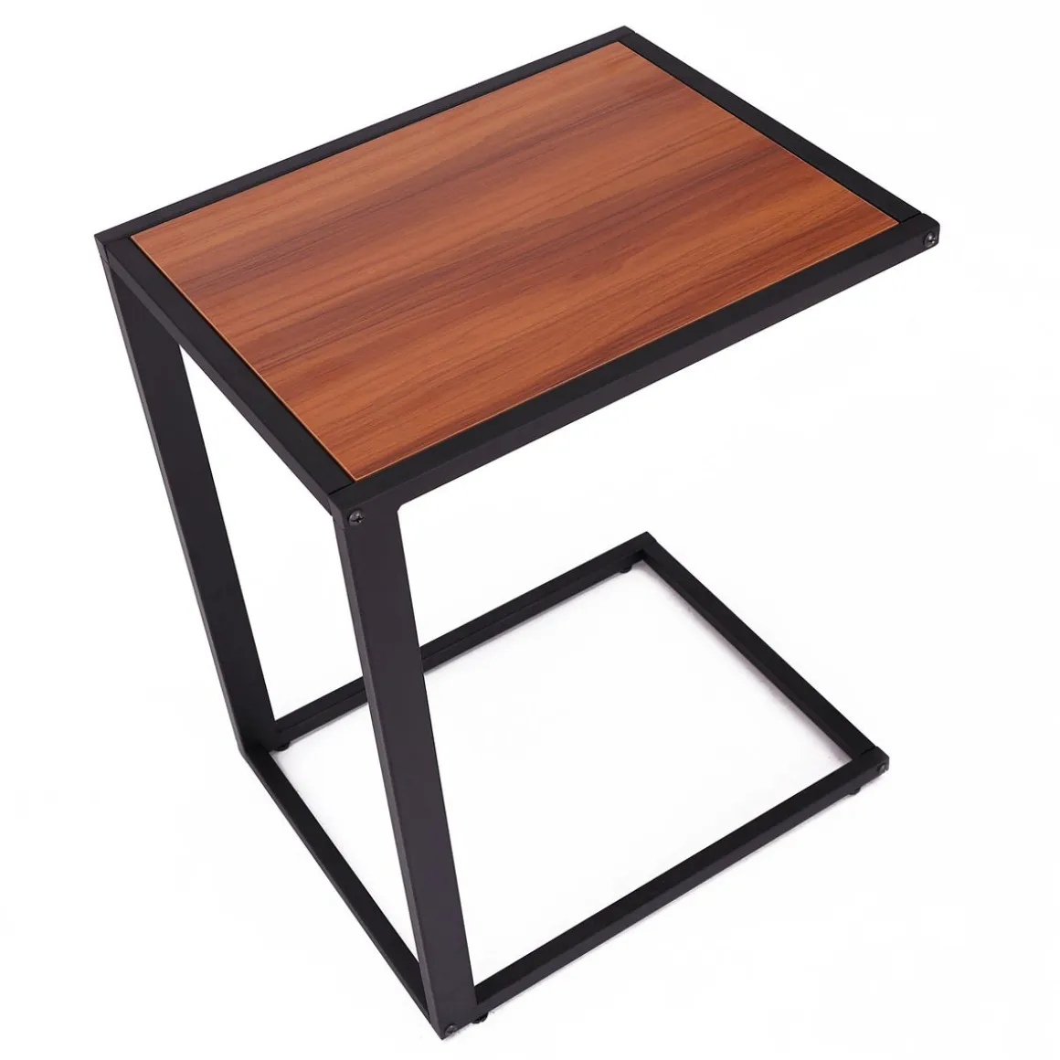 Mesita auxiliar Moka Homcom especial sofá nogal 64,2x50,8x40,6 cm